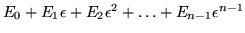 $E_0 + E_1 \epsilon + E_2 \epsilon^2 + \ldots + E_{n-1} \epsilon^{n-1}$